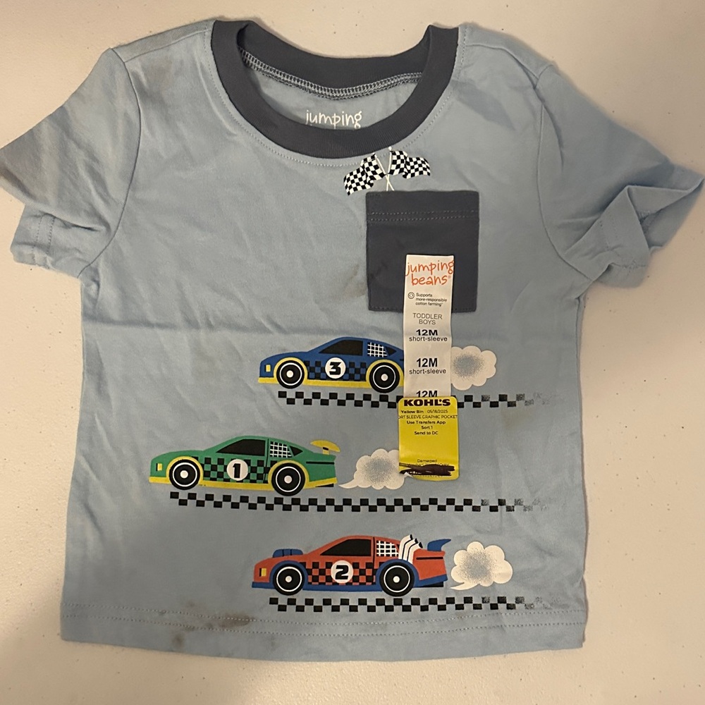 Jumping Beans Light Blue Car Graphic Tee
